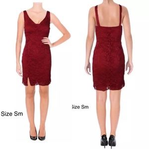 Aqua Red Floral Lace Cocktail Dress 👗